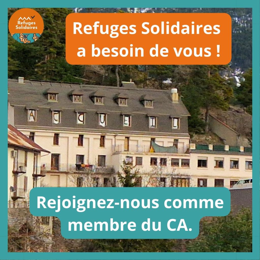Devenir membre CA de refuges Solidaires